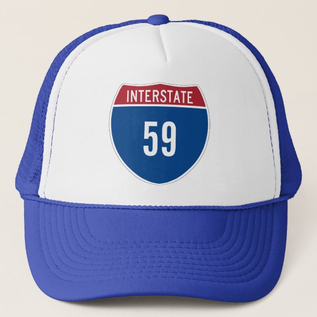 Gorra De Camionero Gorrito de la Interestatal 59 (Anverso)