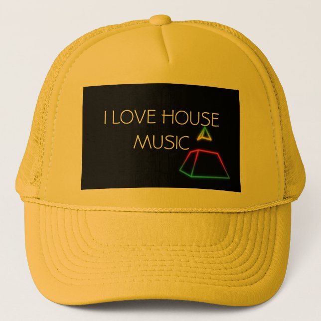 Gorra De Camionero Gorros para djs me encanta la música house (Anverso)