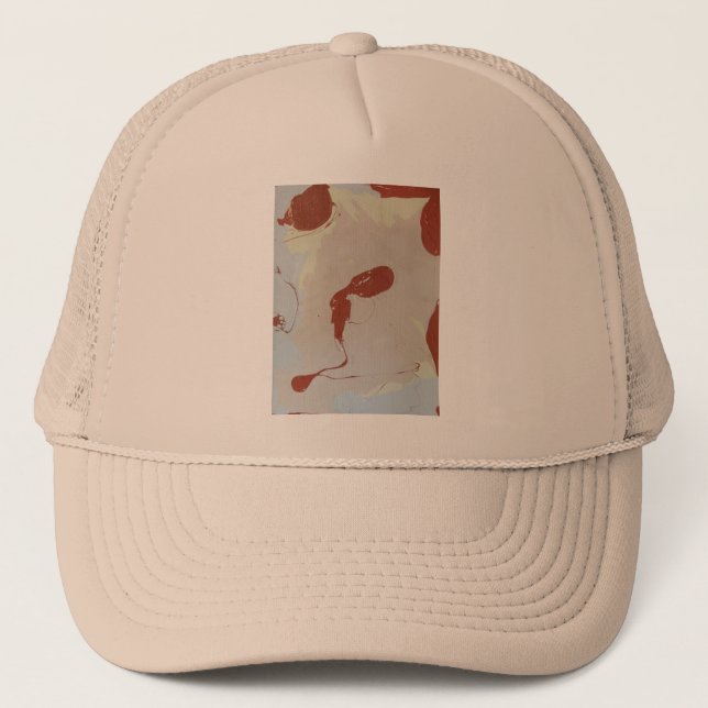 Gorra De Camionero Goteo de Malvavisco Tostado (Anverso)