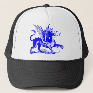 Gorra De Camionero Grabado de dragones - Azul