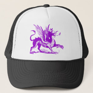 Gorra De Camionero Grabado Dragon - Purple