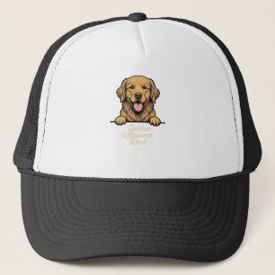 Gorra De Camionero Grabado Vintage Papá Retriever Dorado