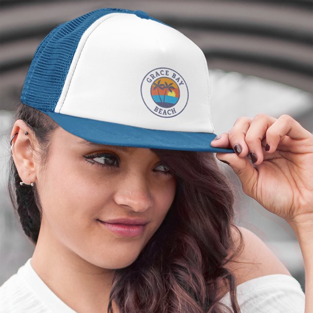 Gorra De Camionero Grace Bay Beach, Turcas Y Caicos Faded Classic St (Subido por el creador)