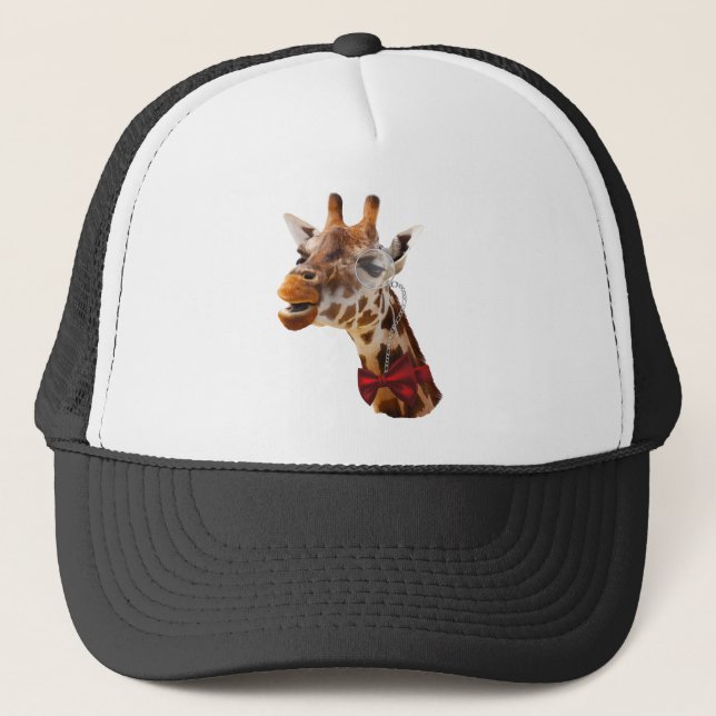 Gorra De Camionero Gracia divertida con Bowtie y Monocle (Anverso)