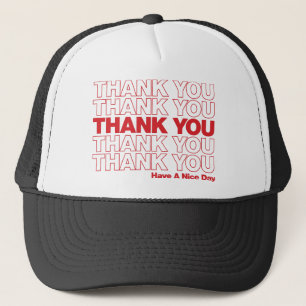 Gorra De Camionero Gracias empaquetar el diseño - rojo
