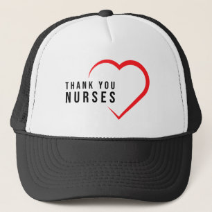 Gorra De Camionero Gracias enfermera Rojo cardíaco