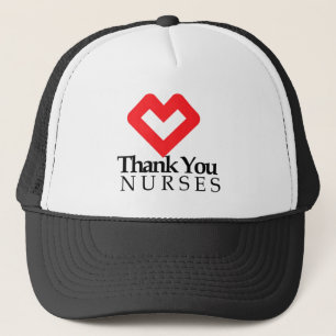 Gorra De Camionero Gracias Enfermeras Corazón Rojo