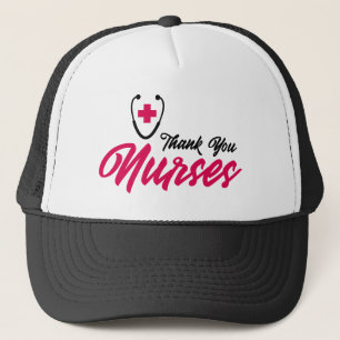 Gorra De Camionero Gracias Enfermeras Rosa