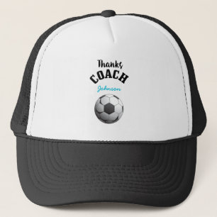 Gorra De Camionero Gracias Entrenador de Fútbol Estrellas Aqua Azul P