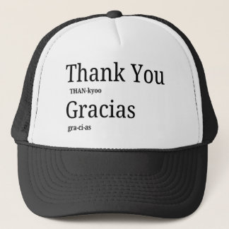 Gorra De Camionero Gracias Gracias Bilingual Aprender inglés español