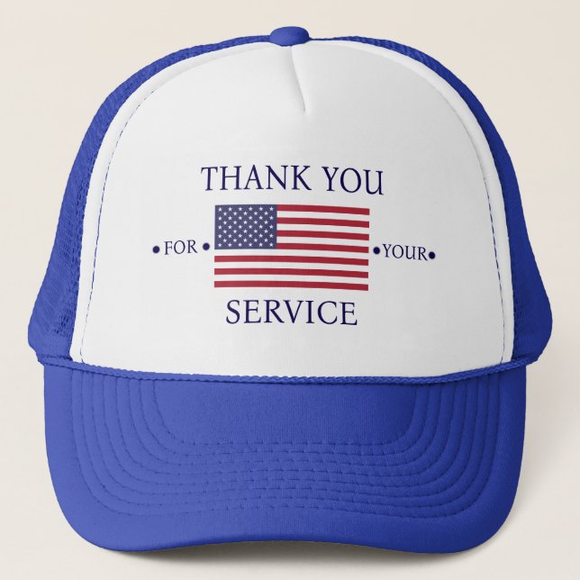 Gorra De Camionero Gracias Por Su Servicio (Anverso)