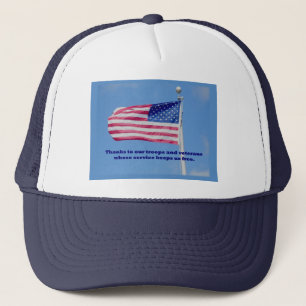 Gorra De Camionero Gracias Tropas Bandera Americana