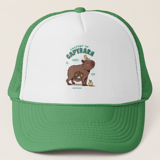 Gorra De Camionero Graciosa anatomía de Capybara (Anverso)
