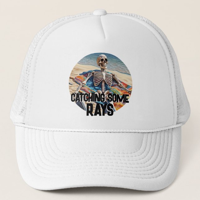 Gorra De Camionero Graciosa Captura De Algunos Rays Camiseta De Skele (Anverso)