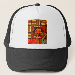 Gorra De Camionero Graciosa jirafa con texto fresco Hakuna Matata
