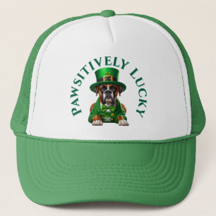 Gorra De Camionero Graciosamente afortunado perro de St Patrick