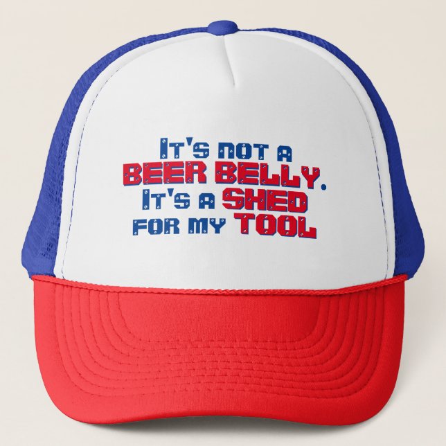Gorra De Camionero Gracioso Belly de Cervezas con mi herramienta (Anverso)