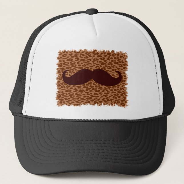 Gorra De Camionero Gracioso bigote marrón (Anverso)