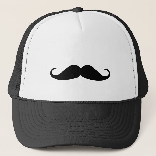Gorra De Camionero Gracioso bigote negro (Anverso)