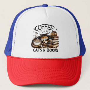 Gorra De Camionero Gracioso Café Café Los Libros De Idea De Regalo A 