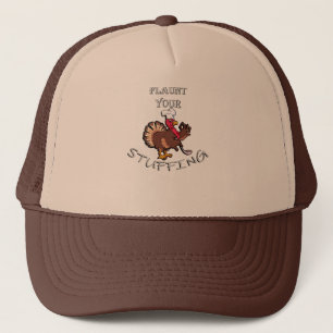 Gorra De Camionero Gracioso chef del Día de Acción de Gracias lanza