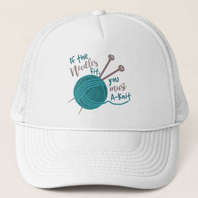Gorra De Camionero Gracioso Chiste de punto con aguja Yarn (Anverso)