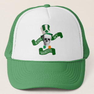Gorra De Camionero Gracioso cráneo gótico Día de San Patricio