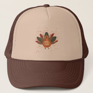 Gorra De Camionero Gracioso Día de Acción de Gracias Turquía en otoño