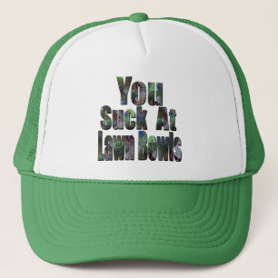 Gorra De Camionero Gracioso diseño de los bolos de hierba perdedor,