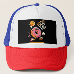 Gorra De Camionero Gracioso Donut Dunking Basketball Food Champ Sport
