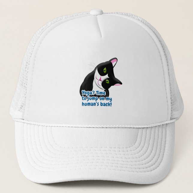 Gorra De Camionero Gracioso gato de yoga (Anverso)