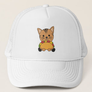 Gorra De Camionero Gracioso gato tacaco tacos México lindo gato