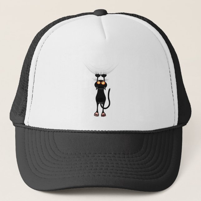 Gorra De Camionero Gracioso Hang On Cat (Anverso)