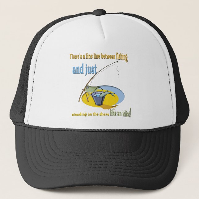 Gorra De Camionero Gracioso idiota pescador (Anverso)