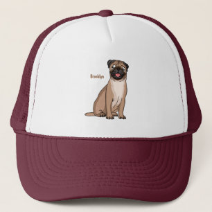 Gorra De Camionero Gracioso ilustracion de personalizado de perro de