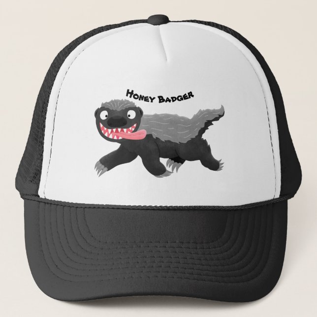 Gorra De Camionero Gracioso ilustracion personalizado de insignia con (Anverso)
