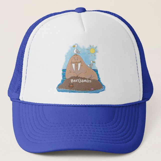 Gorra De Camionero Gracioso ilustracion personalizado de moras felice (Anverso)