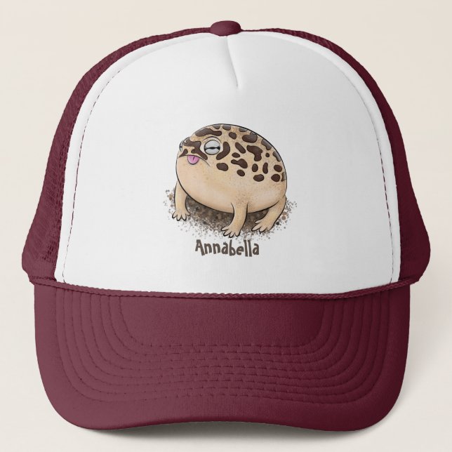 Gorra De Camionero Gracioso ilustracion personalizado de rana de lluv (Anverso)