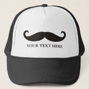 Gorra De Camionero Gracioso Mustache / Schnurrbart + su texto