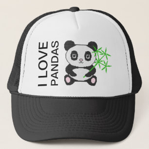 Gorra De Camionero Gracioso panda de puntas cruzadas