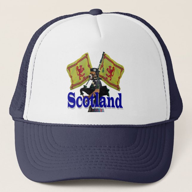 Gorra De Camionero Gracioso patriótico escocés (Anverso)