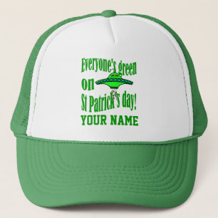 Gorra De Camionero Gracioso personalizado extraterrestre St Patrick's