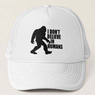 Gorra De Camionero Gracioso pie-no creo en los humanos