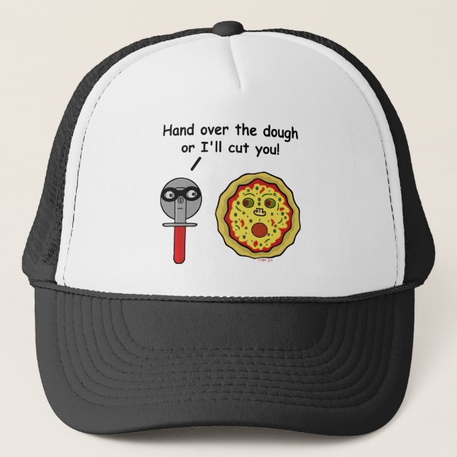 Gorra De Camionero Gracioso Pizza Cutter Dough Pun (Anverso)