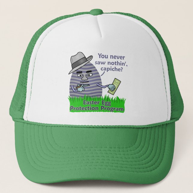 Gorra De Camionero Gracioso programa de protección de huevos de pascu (Anverso)