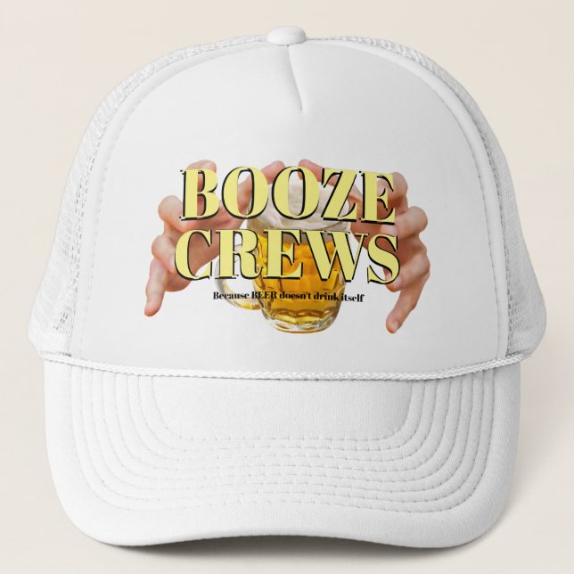 Gorra De Camionero Gracioso regalo de béisbol de Novedad Idea BOOZE C (Anverso)