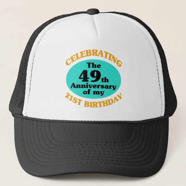 Gorra De Camionero Gracioso regalo de la mordaza de cumpleaños número (Anverso)