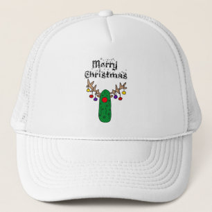 Gorra De Camionero Gracioso reno de pastas, Feliz arte navideño