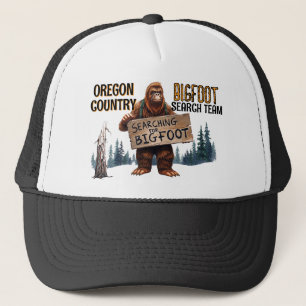 Gorra De Camionero Gracioso Sasquatch De Pie Grande En El Bosque