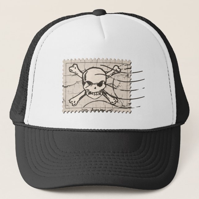 Gorra De Camionero Gracioso Skull Stamp 3 (Anverso)
